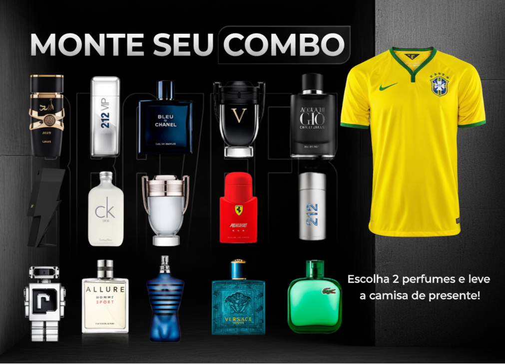 Monte seu Kit, o seus perfumes favoritos + o manto da Seleção