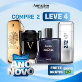 Compre 1 Leve 4 -  Perfumes Masculinos Importados (100ml) - 1 Million | 212 VIP Men | Invictus | BLEU