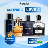 4 Perfumes Masculinos (100ml) -  Scandal | Sauvage | Bleu de chanel | Creed