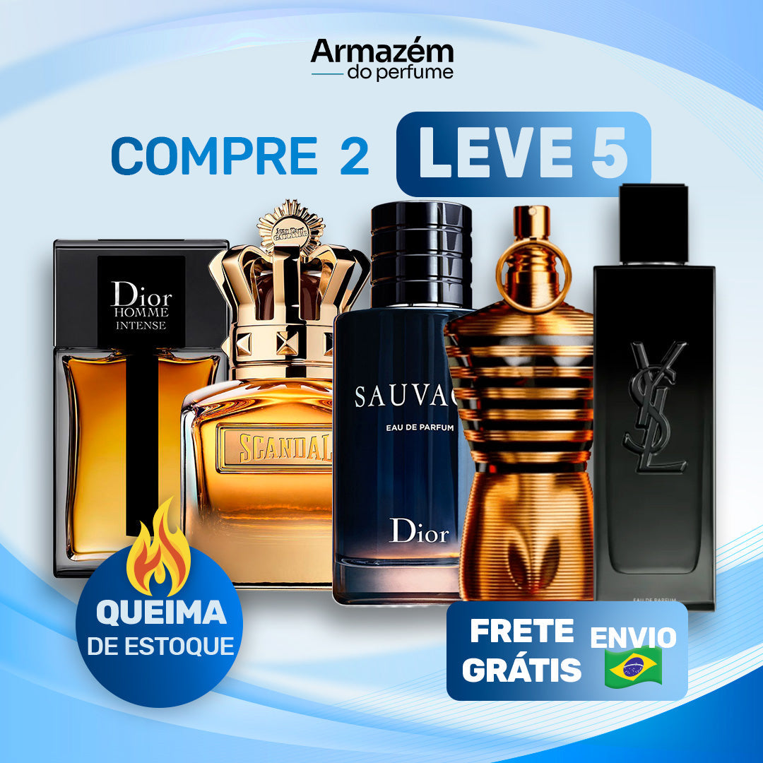 5 Perfumes Masculinos (100ml) - Scandal | Le male elixir | Sauvage | Homme intense | YSL myslf