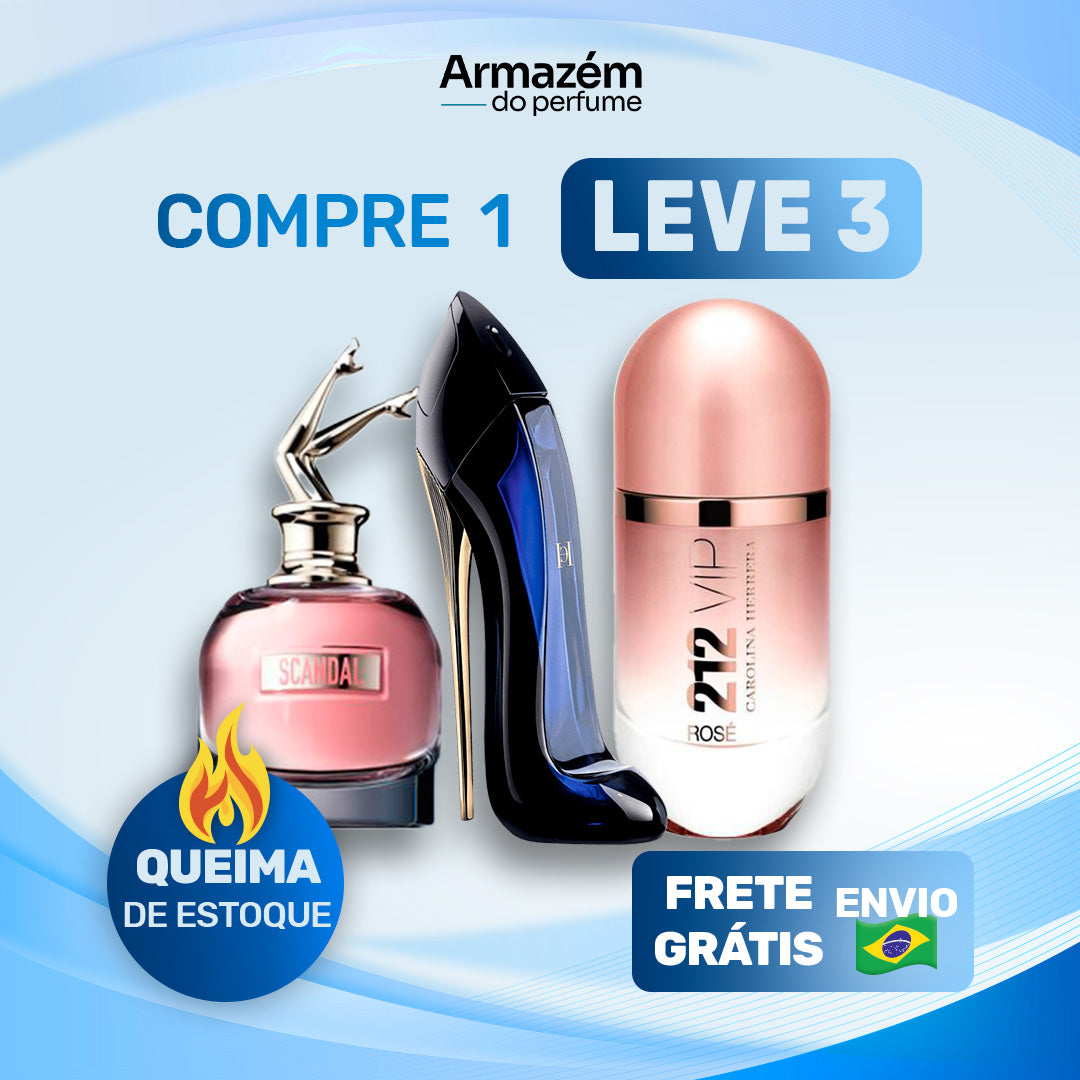 3 Perfumes Femininos TESTER (100ml) - Scandal | Good Girl | 212 Rose