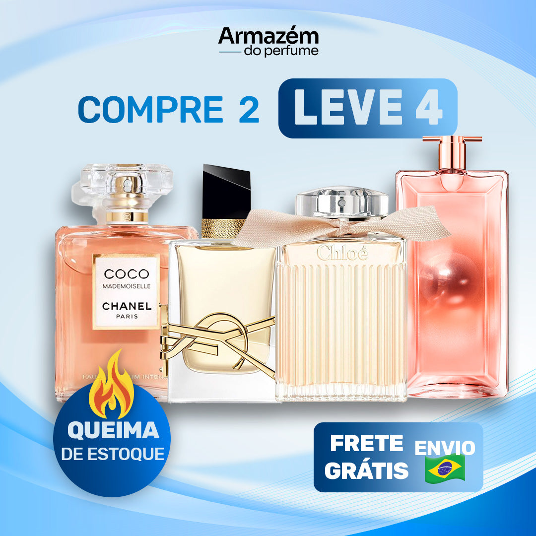 4 Perfumes Femininos TESTER (100ml) -  Coco Mademoiselle | Libre Yves Saint Laurent | Chloé Signature | Lâncome Idôle