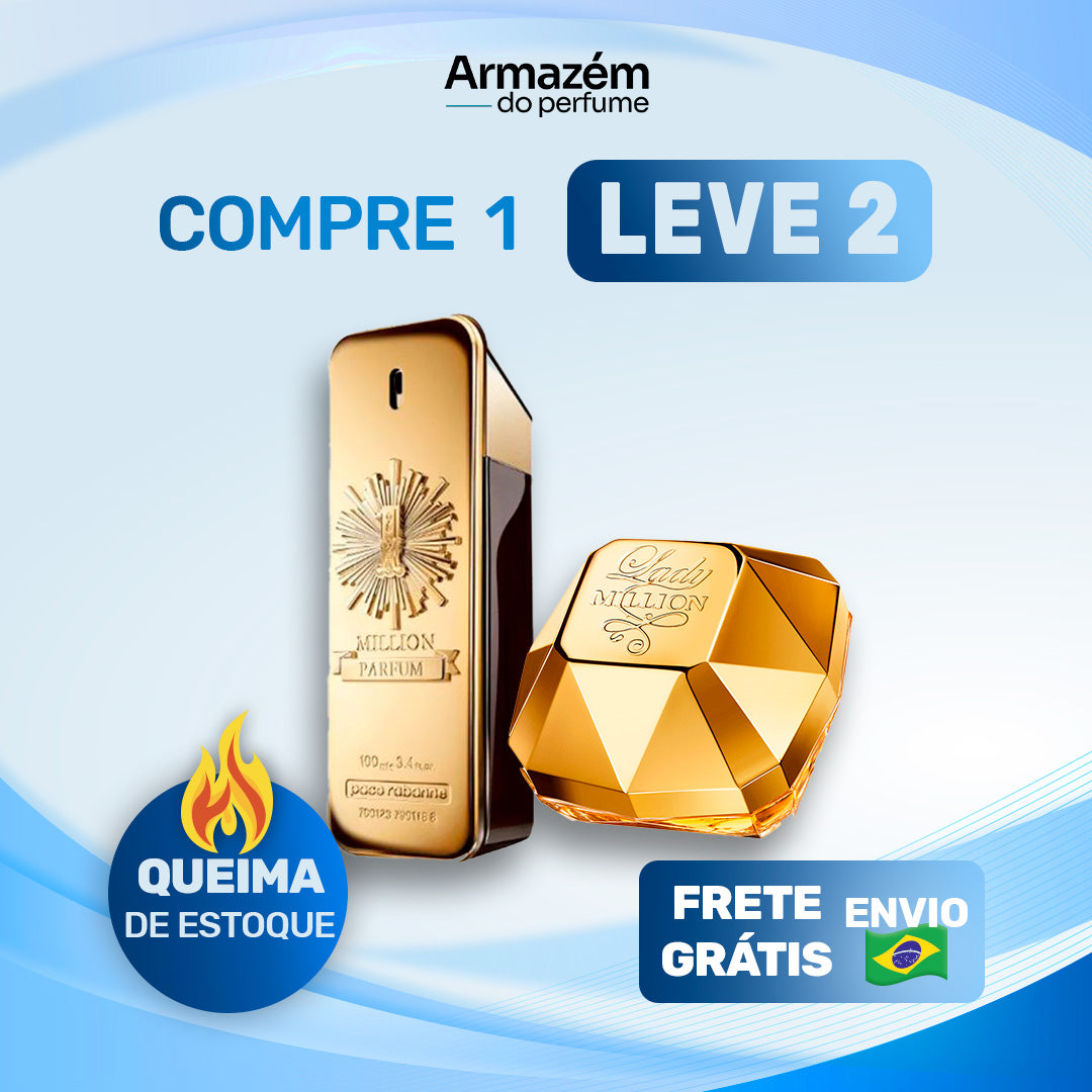 2 Perfumes Femininos (100ml) - 1 Million | Lady Million |