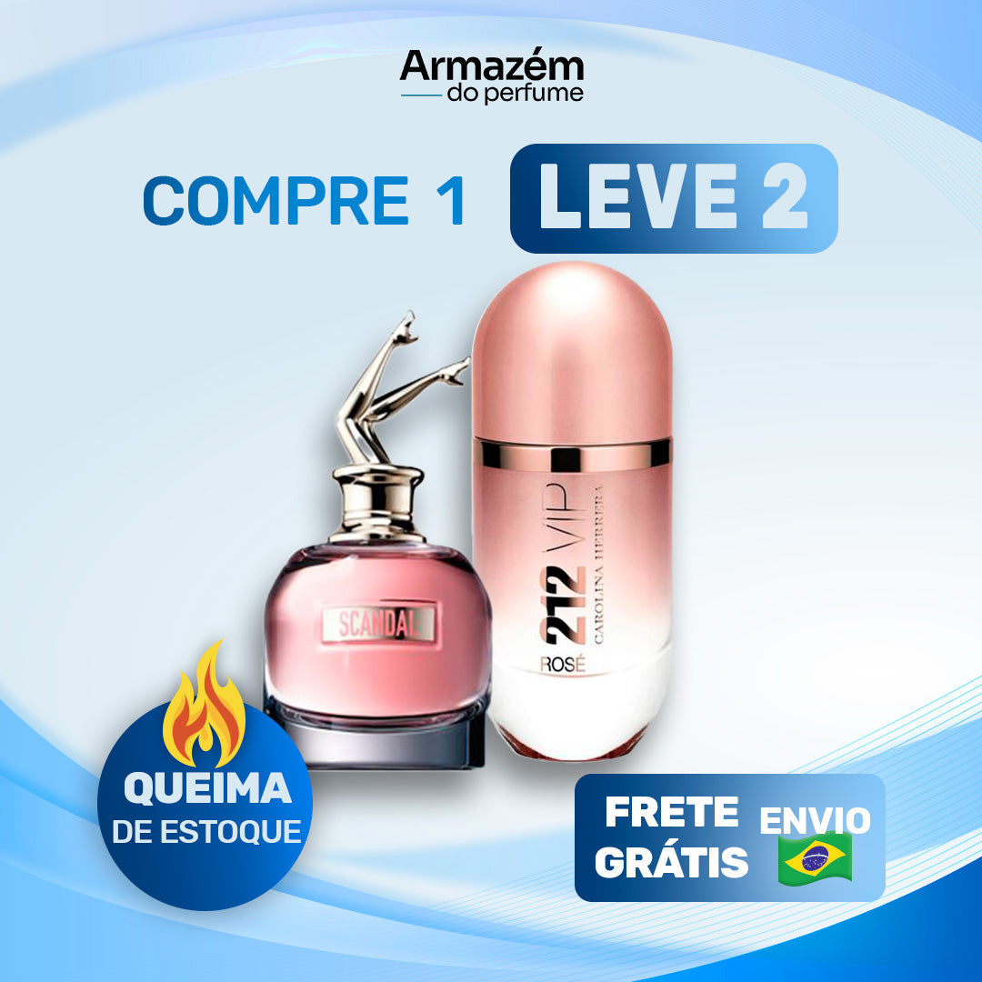 2 Perfumes Femininos (100ml) - 212 VIP Rosé | Scandal