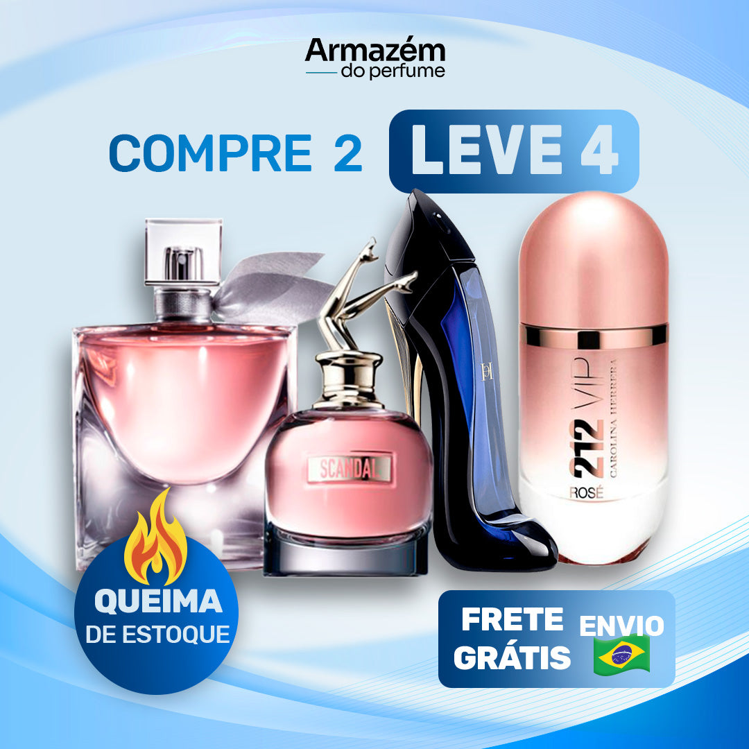 4 Perfumes Femininos TESTER (100ml) - Scandal | 212 VIP Rosé | La Vie est Belle | Good Girl