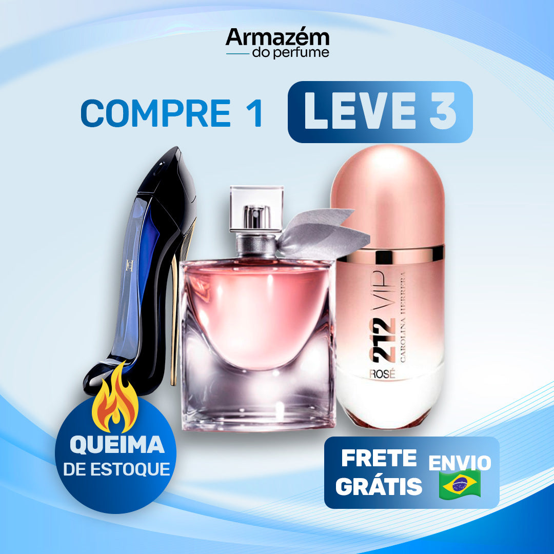 3 Perfumes Femininos TESTER (100ml) - Good Girl | 212 VIP Rosé | La Vi Est Belle