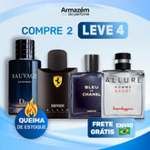 4 Perfumes Masculinos TESTER (100ml) - Chanel Allure | Sauvage | Bleu de Chanel | Ferrari Black
