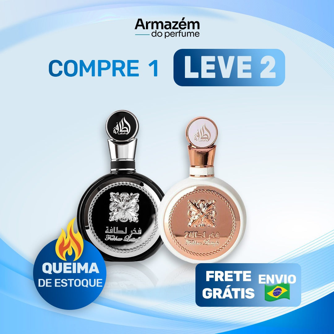 Compre 1 Leve 2 Árabe Casal (100ml) | FAKHAR LATAFFA BLACK | FAKHAR LATAFFA WHITE